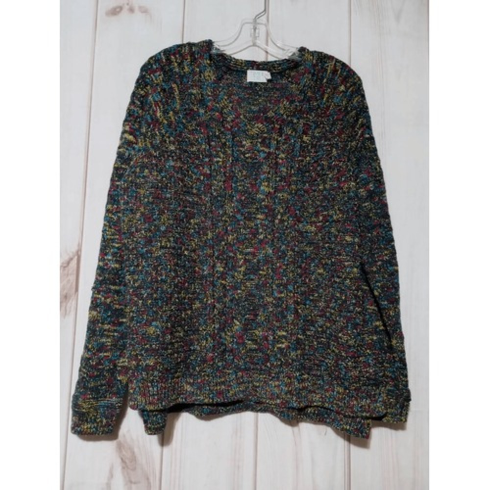TIME AND TRU Womens Plus Size XXXL 22 Multi‎ Color Cable Knit Sweater